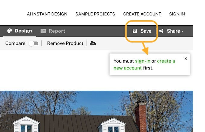 make account and save project